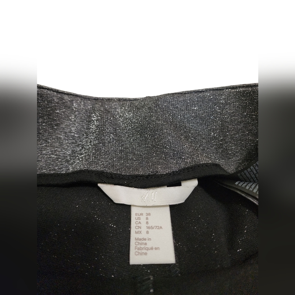 H&M Metallic Shimmer Leggings, Size 8 - Picture 2 of 2